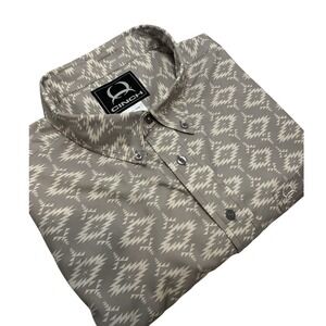 Cinch Arena Flex Performance Shirt S/S Men's XXL Gray Southwestern Geometric